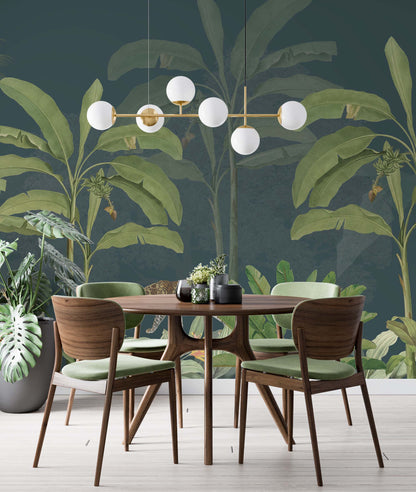 Bold tropical mural