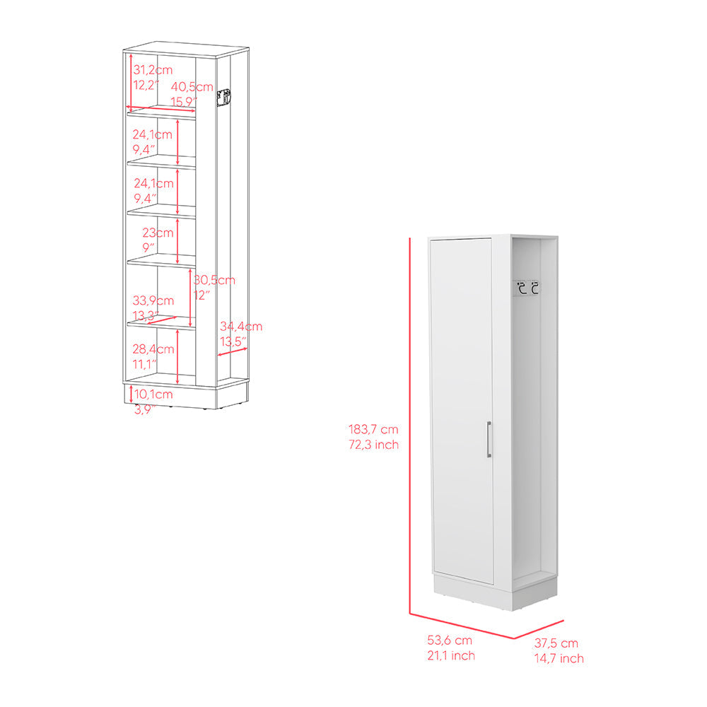 Manika Storage Cabinet with One Door and Shelves