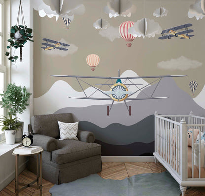 Retro Air Transport Wall Mural